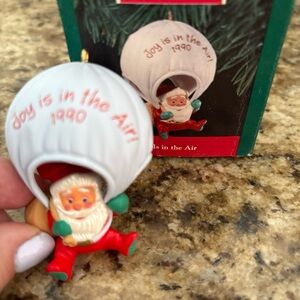 Hallmark Santa Parachute Ornament - Red, White, Green